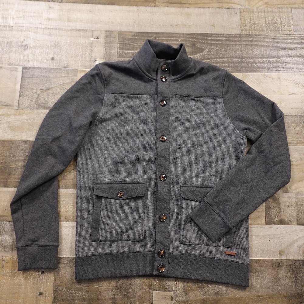 Ted Baker Waltar Button Cardigan men's large ted size 4 grey‎ NWOT